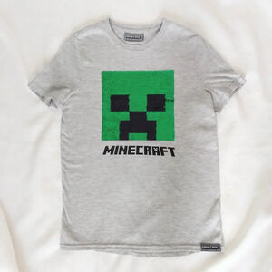 Minecraft creeper two way sequin Tee kids EUC